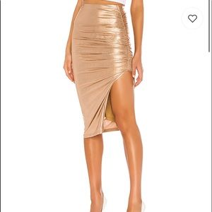 Superdown Tiffani Ruched Midi Skirt